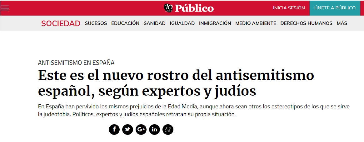 Antisemitismo En España Observatorio De Antisemitismo 4590