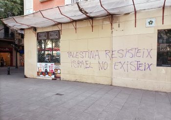 Pintada Anti Israel en Barcelona