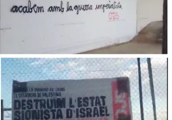 Pintada antisemita colegio publico Barna