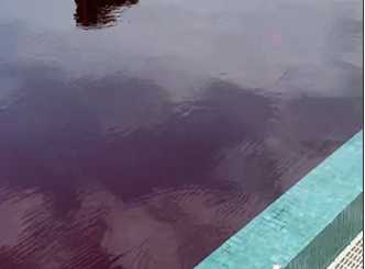 Tinta roja piscina hotel