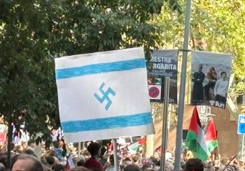 Bandera Israel nazi manifa Barna 4 oct