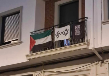 pancarta antisemita balcon Bilbao