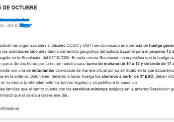 Huelga instituto Toledo