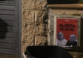 Cartel sionistas Barcelona